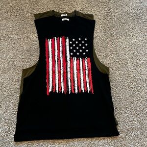 2 Patriotic Black and Green Tank Top
